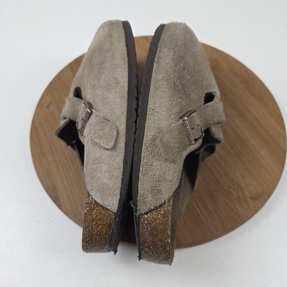 Birkenstock Taupe Suede Slip-Ons - Picture 10 of 12